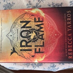 Iron Flame Book by Rebecca Yarros 1st edition sprayed edges